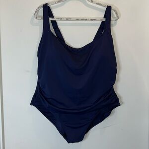 ANNE COLE | WOMENS NAVY ONE PIECE SWIMSUIT
